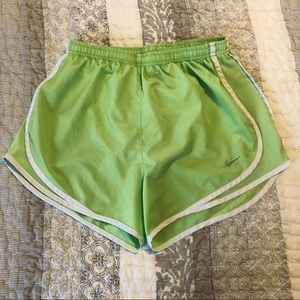 Lime Green Nike Running Shorts